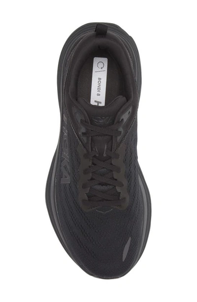 Shop Hoka Bondi 8 Running Shoe In Black / Black