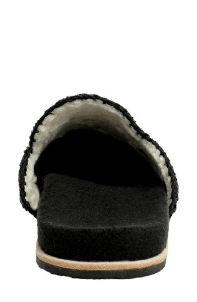 Revitalign Alder Faux Shearling Orthotic Slipper In Black