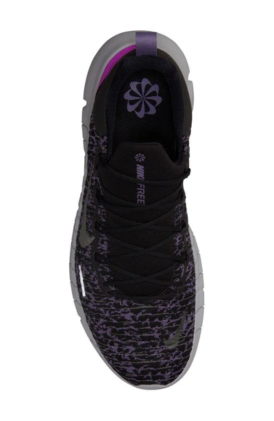 Nike Free Run 5.0 Running Shoe In Black/ Metallic Pewter