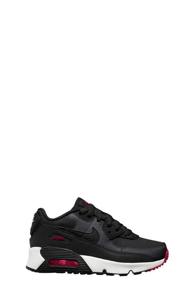 Shop Nike Kids' Air Max 90 Sneaker In Anthracite/ Black/ Red/ White