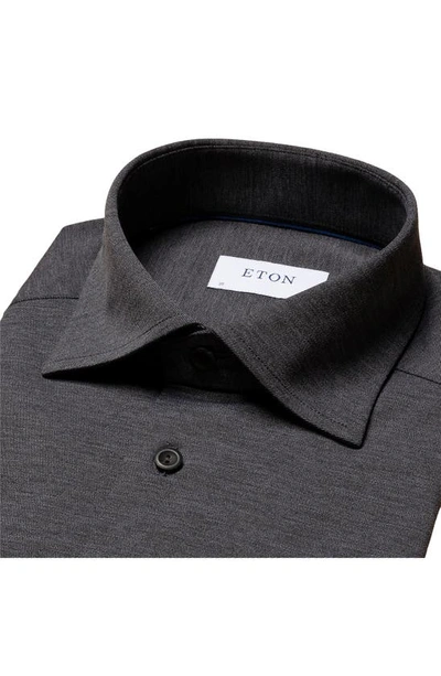 Shop Eton Slim Fit Stretch Dress Shirt In Dark Grey