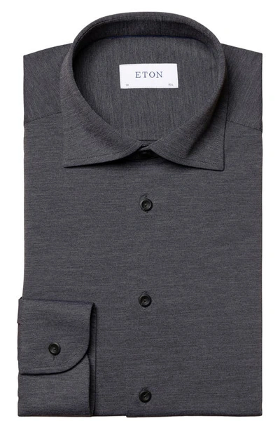 Shop Eton Slim Fit Stretch Dress Shirt In Dark Grey