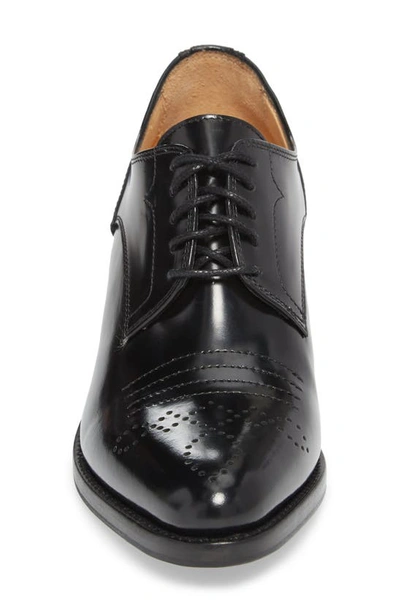 The Office Of Angela Scott Miss Button Heeled Oxfords In Black