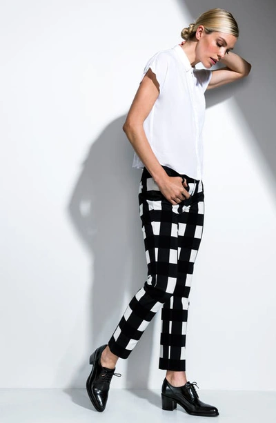 The Office Of Angela Scott Miss Button Heeled Oxfords In Black