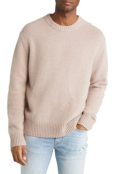 Shop Frame Cashmere Crewneck Sweater In Dress Rose