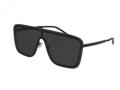 Shop Saint Laurent Black Mask Unisex Sunglasses Sl 364 Mask 002 99