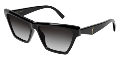 Shop Saint Laurent Grey Gradient Cat Eye Ladies Sunglasses Sl M103 001 58