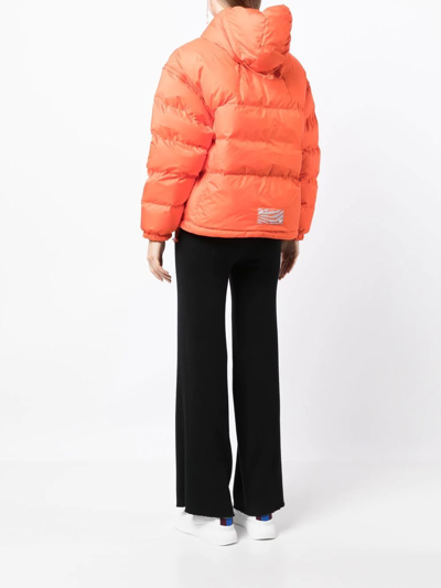 Shop Adidas By Stella Mccartney Padded Performance Jacket In Orange