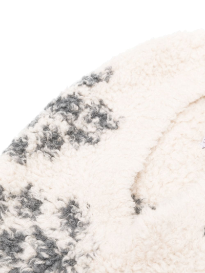 Brunello Cucinelli Faux-shearling Knit Hat In Nude