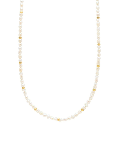 Nialaya Jewelry Mini Pearl Choker Necklace In Pearl
