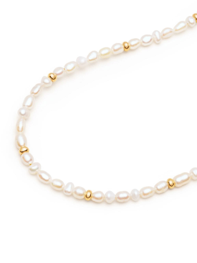Nialaya Jewelry Mini Pearl Choker Necklace In Pearl