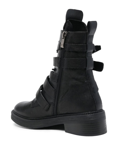 Shop Dkny 50mm Chunky Buckle-fastening Boots In Schwarz