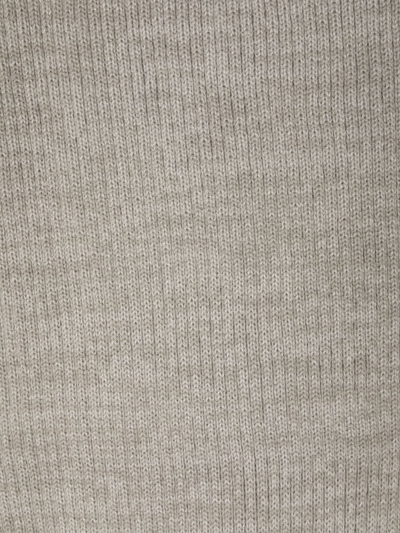 Barbour Ribbed Logo-patch Scarf In Grau