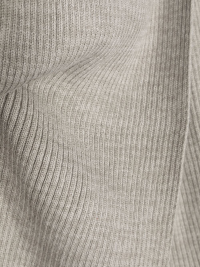 Barbour Ribbed Logo-patch Scarf In Grau