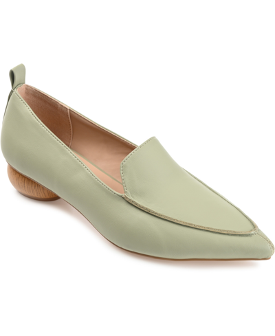 Shop Journee Collection Women's Maggs Pointed Toe Loafers In Sage
