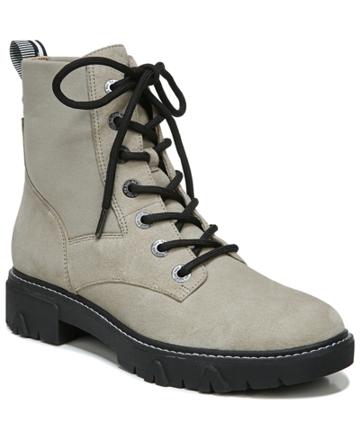 Shop Dr. Scholl's Original Collection Dr. Scholl's Women's Original Collection Hudson Combat Boots Women's Shoes In Green Suede/fabric