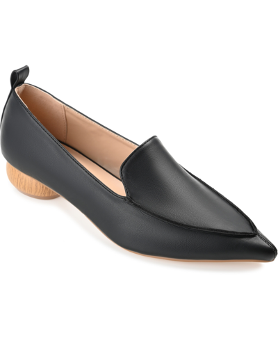Journee Collection Maggs Womens Pointed Closed Toe Loafers In Black