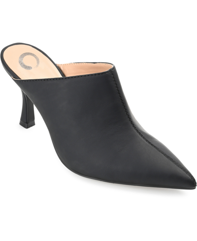 Shop Journee Collection Women's Shiyza Pointed Toe Dress Mules In Black