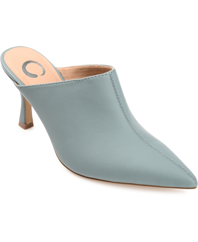Shop Journee Collection Women's Shiyza Pointed Toe Dress Mules In Blue