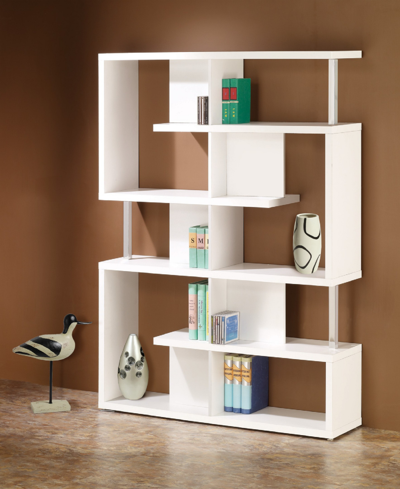 Shop Coaster Home Furnishings Dexter Five Tier Double Bookcase In White