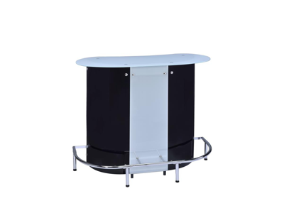 Shop Coaster Home Furnishings Spencer Contemporary Frosted Glass Top Bar Unit In Black