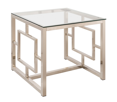 Shop Coaster Home Furnishings Ravenswood Contemporary End Table In Silver