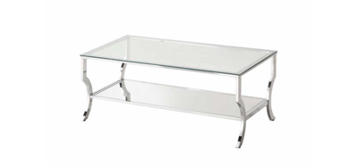 Shop Coaster Home Furnishings Oakley Contemporary Coffee Table In Chrome