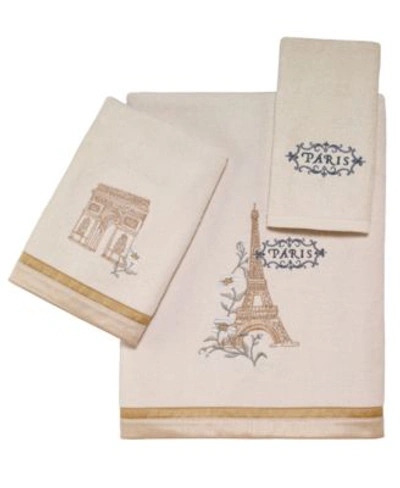 Shop Avanti Paris Botanique Embroidered Cotton Bath Towels In Ivory