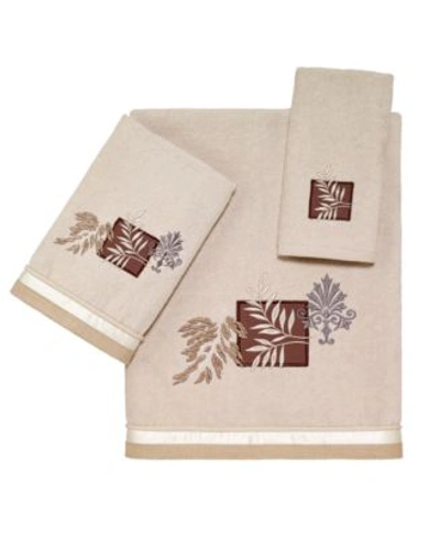 Shop Avanti Serenity Embroidered Cotton Bath Towels In Beige