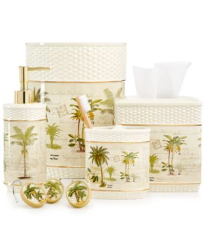Shop Avanti Colony Palm Tree Textured Ceramic Bathroom Accessories In Ivory