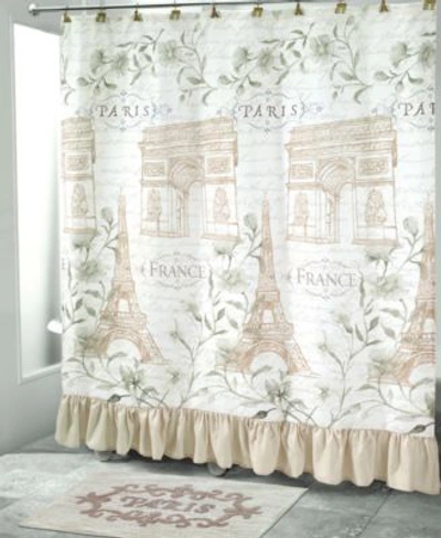 Shop Avanti Paris Botanique Shower Curtain Collection In Ivory