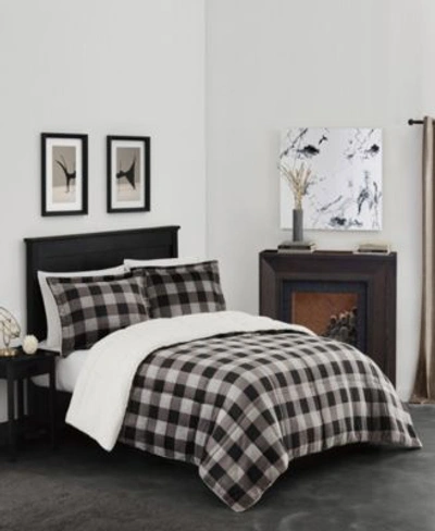 Shop London Fog Herringbone Plaid Comforter Set Collection In Multi