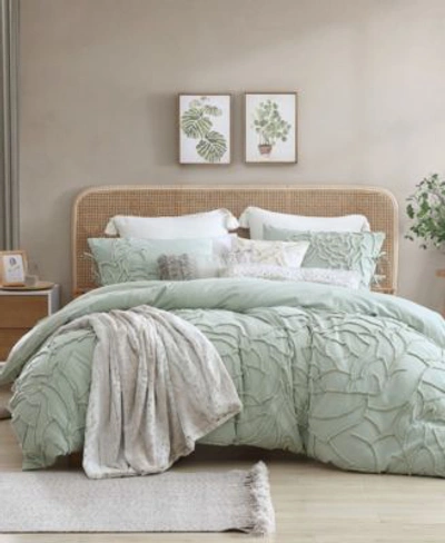 Peri Home Chenille Rose Green 3 Piece Comforter Set, Full/queen In Green