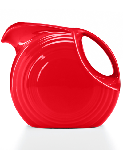 Shop Fiesta Large Disc Pitcher 67 Oz. In Scarlet