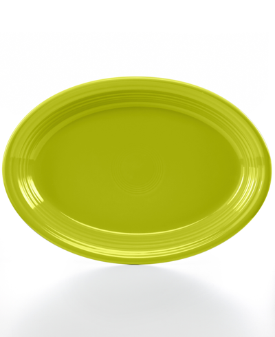 Shop Fiesta 13" Oval Platter In Lemongrass
