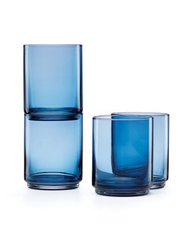 Shop Lenox Tuscany Classics Stackable Tall Glasses Set, 4 Piece In Blue And No Color