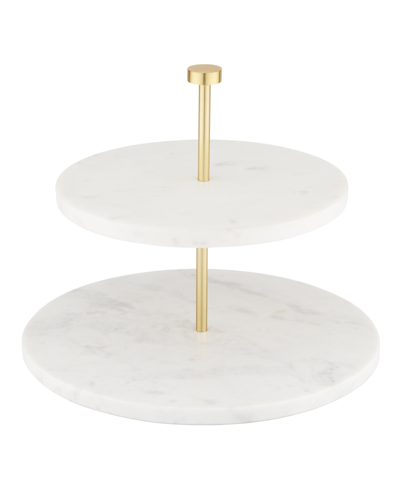 Shop Thirstystone Marble Two Tiered Server In White