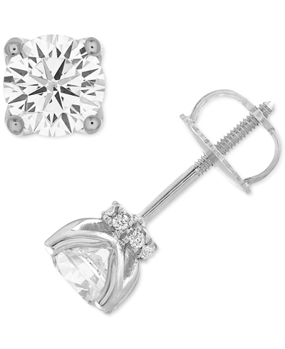 Shop Alethea Certified Diamond Stud Earrings (1 Ct. T.w.) In 14k White Gold Featuring Diamonds With The De Beers 