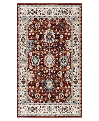 Shop Global Rug Designs Gems Wgm-3583 6'6" X 9'2" Area Rug In Burgundy