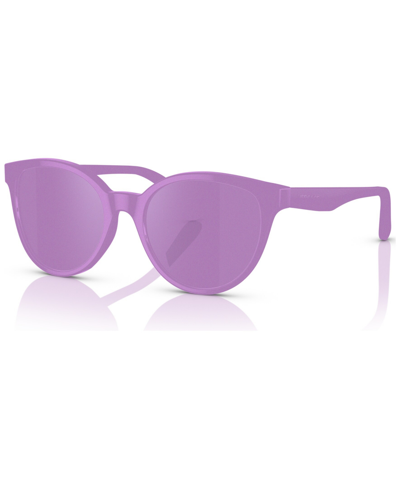 Shop Versace Kids Mirror Sunglasses, Vk4427u (ages 7-10) In Lilac Glitter