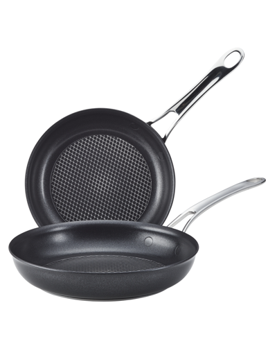 Shop Anolon X Hybrid Nonstick Induction Frying Pan Twin Pack Set, 2-piece, Super Dark Gray