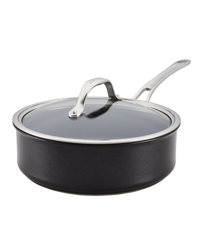 Shop Anolon X Hybrid Nonstick Saute Pan With Lid, 3.5-quart In Dark Gray