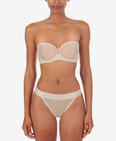 Dkny Sheers Strapless Mesh Bra Dk4939 In Cashmere