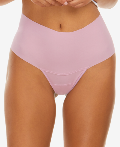 Shop Hanky Panky Women's Breathe High-rise Thong Underwear In Provence Pink