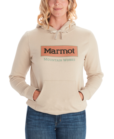 Shop Marmot Women's Mountain Works Hoodie In Sandbar