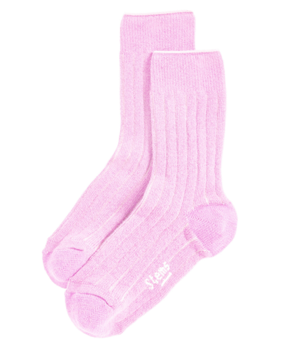 Shop Stems Women's Lux Cashmere Sock Gift Box Of One In Pink