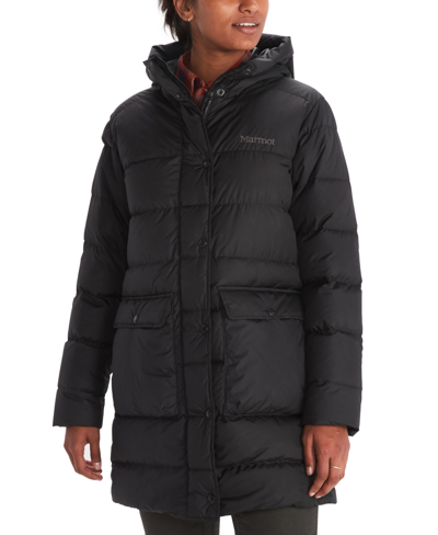 Shop Marmot Women's Strollbridge Down Parka Jacket In Black