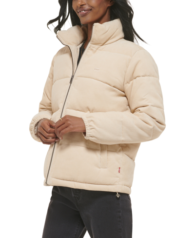 Levi's Women's Corduroy Puffer Jacket In Tapioca | ModeSens