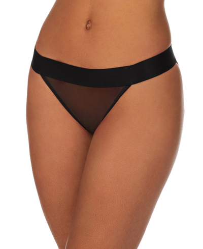 Shop Dkny Women's Sheer Bikini Underwear Dk8945 In Black