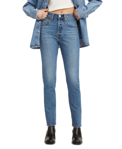 Shop Levi's Women's 501 High Rise Skinny Jeans In Blue Its True